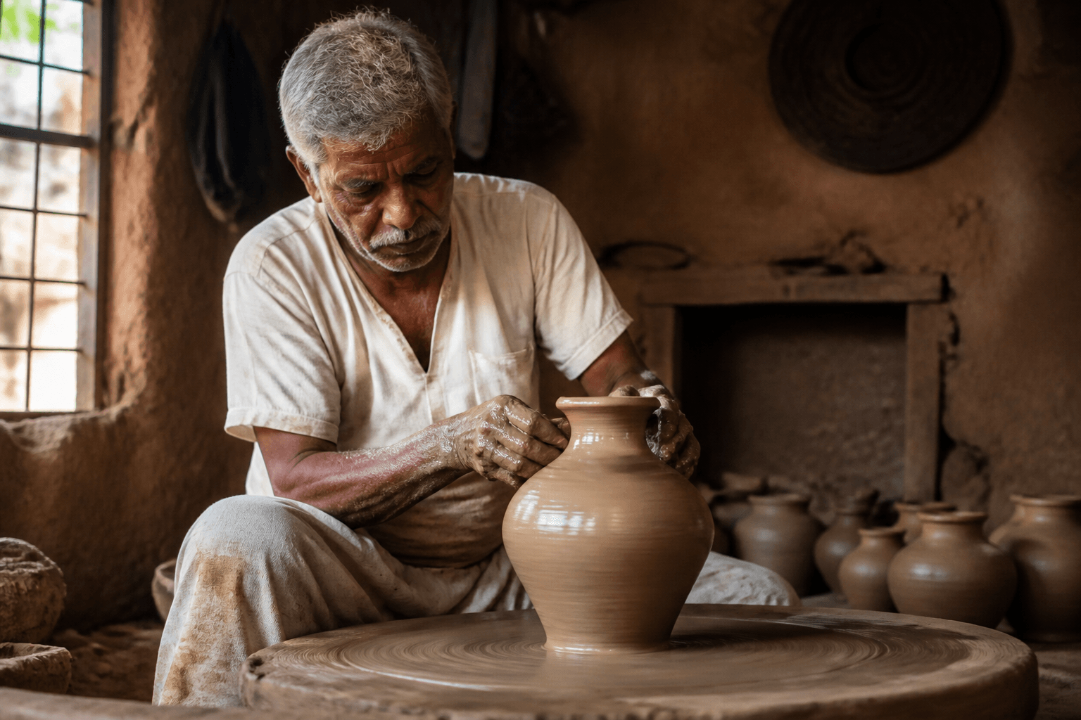 Indian artisan at work