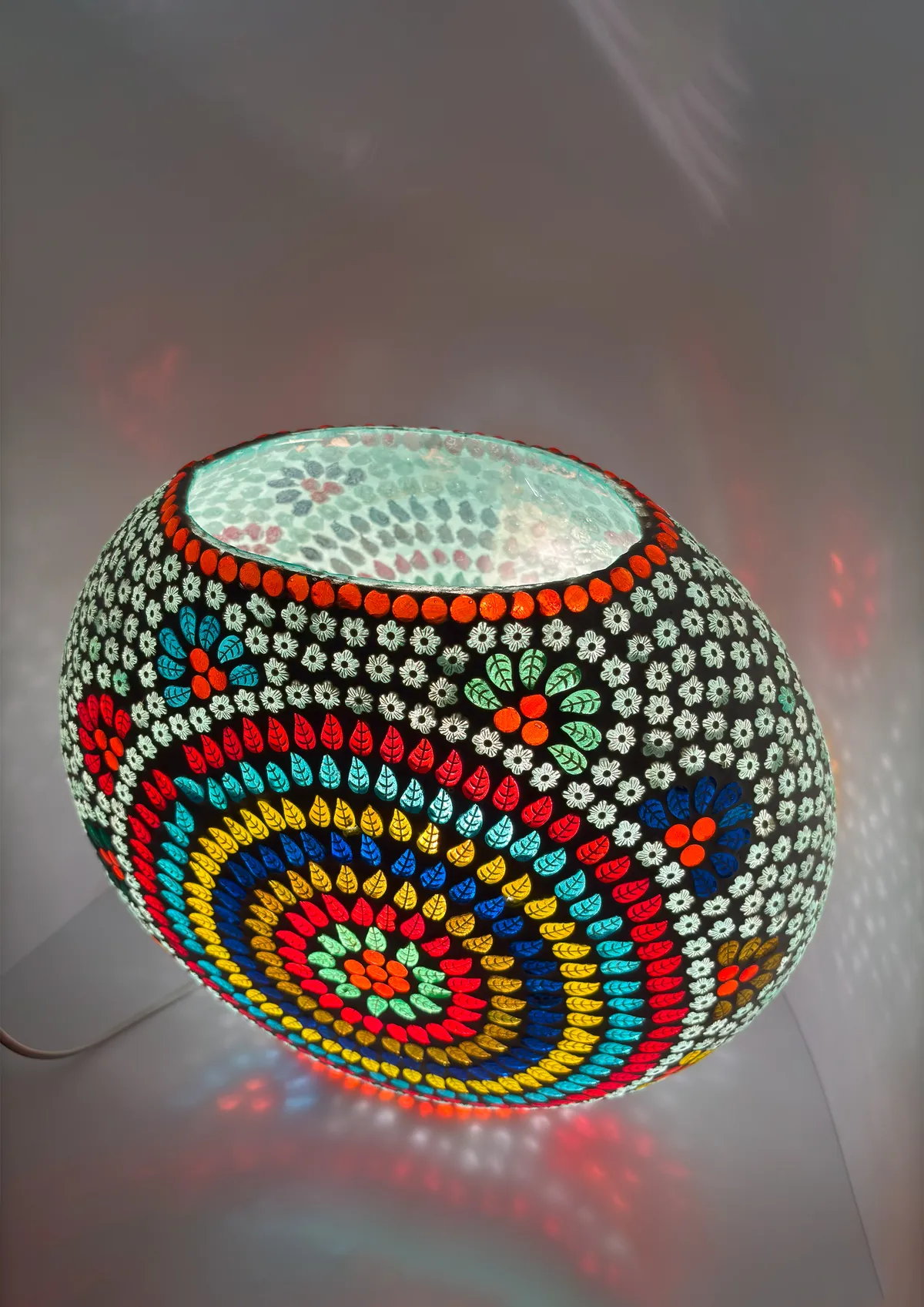 Beautifull Colour Full Design Mosaic Lamp