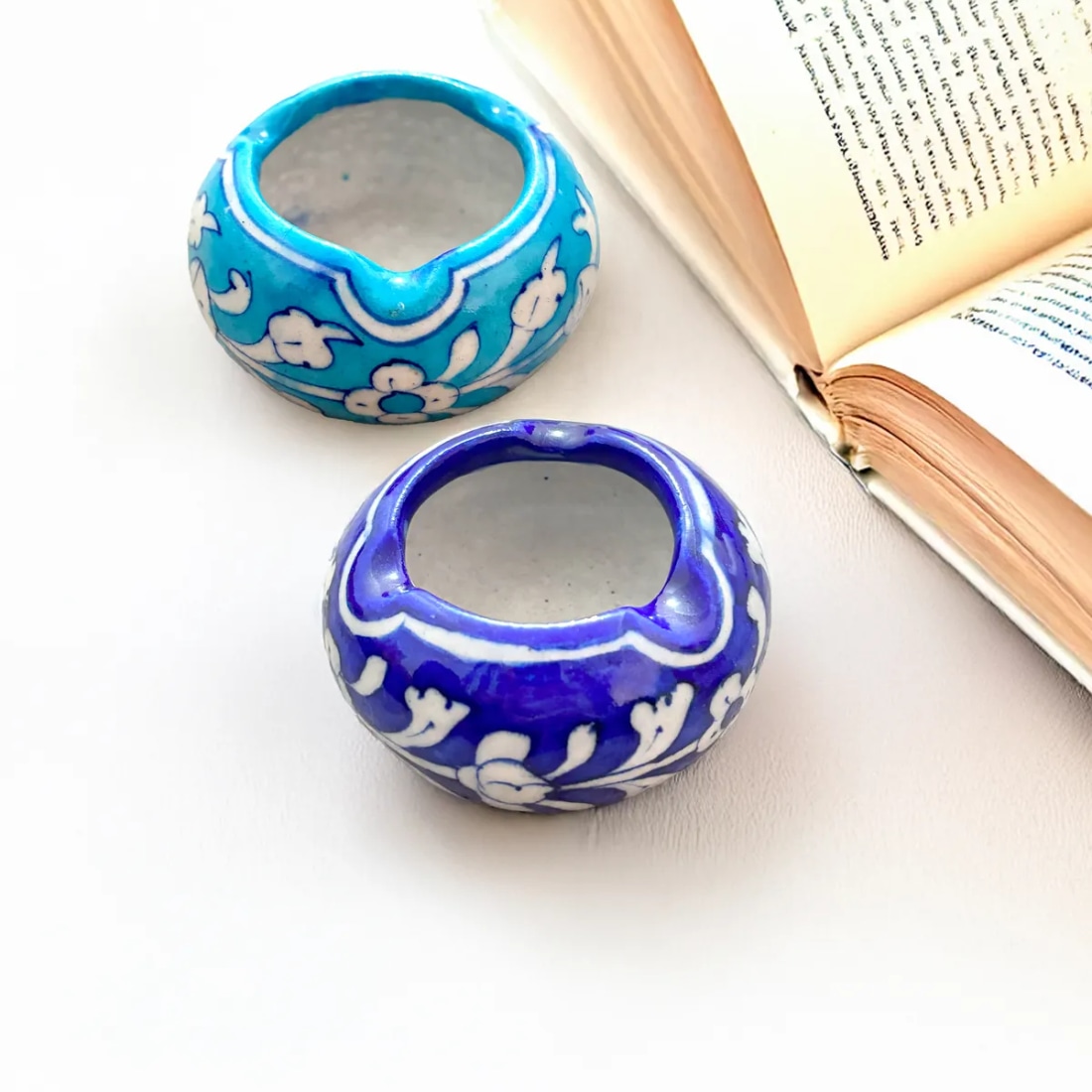Blue Pottery Handmade Ash Tray