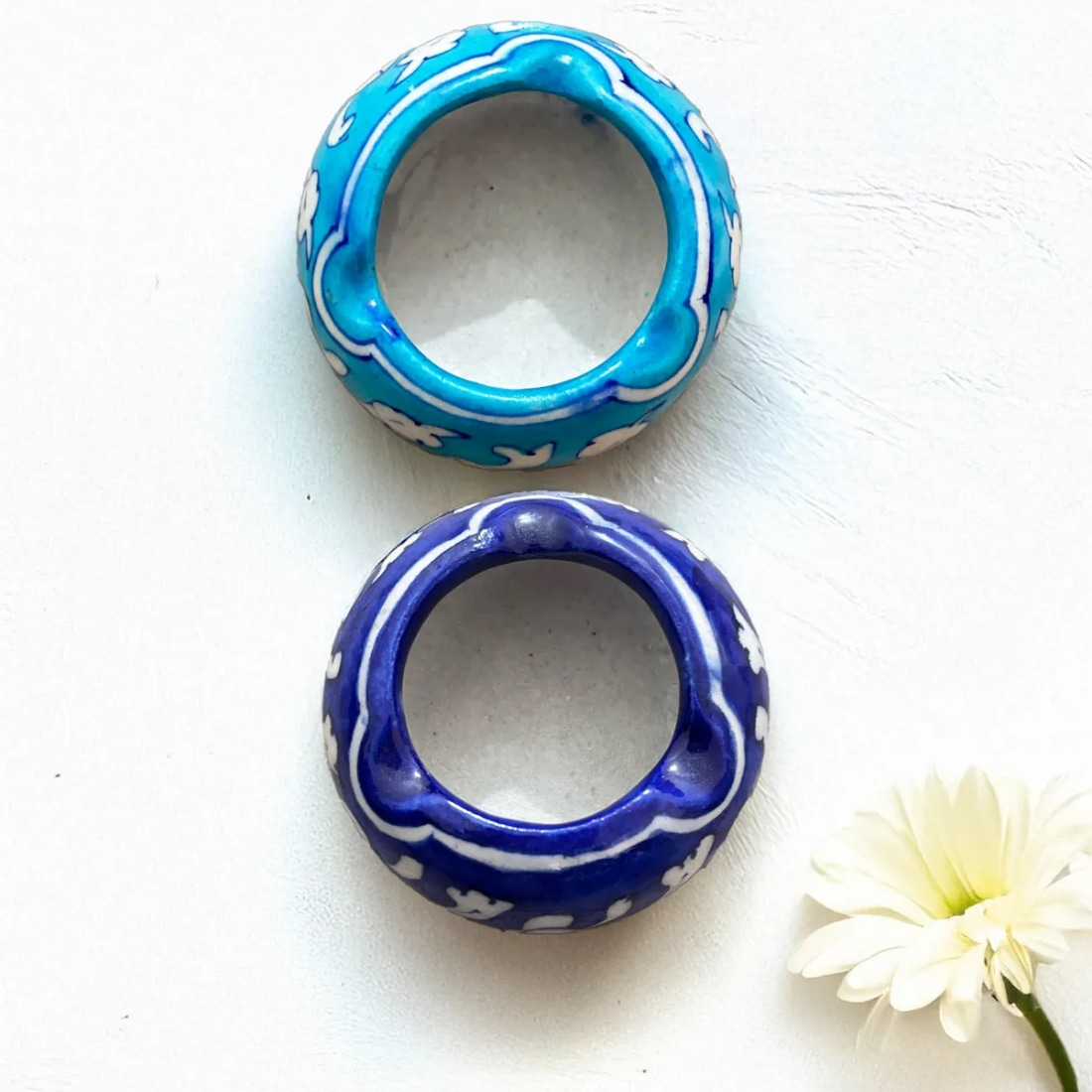 Blue Pottery Handmade Ash Tray