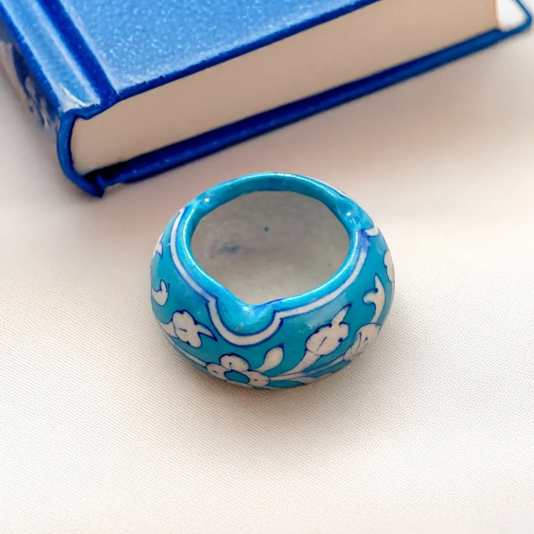 Blue Pottery Handmade Ash Tray