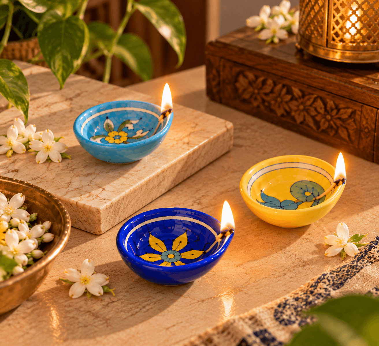 Neelika Pottery Diya in the atelier