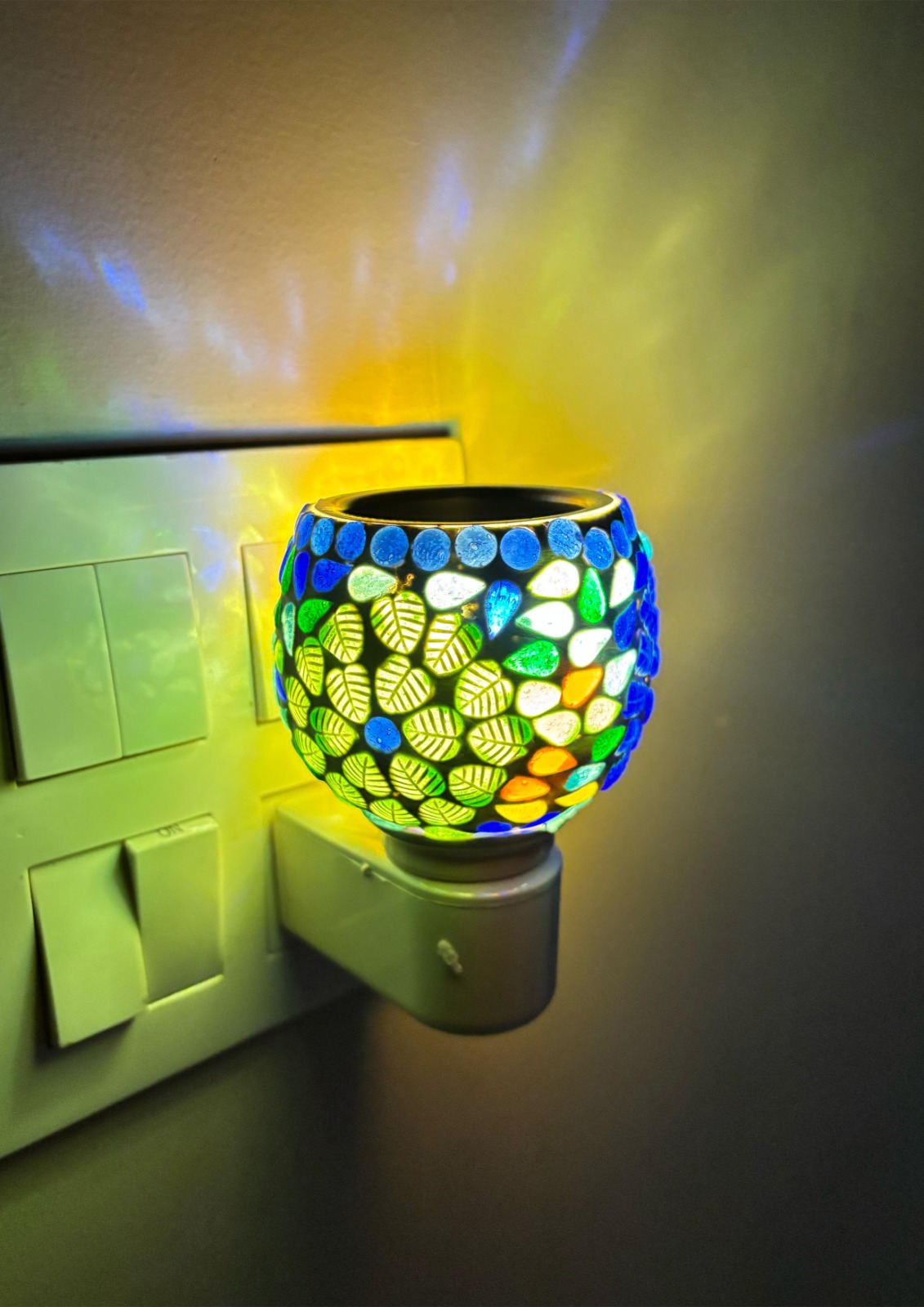 Handcrafted Oil Aroma Diffuser With Oil Fragrance — Mosaic · Multi colour