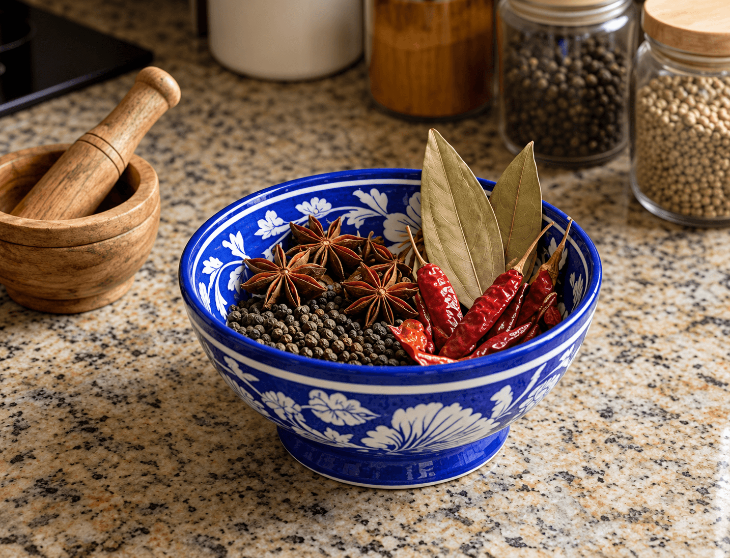 Handmade Blue Pottery Serving Bowl – 8 Inch