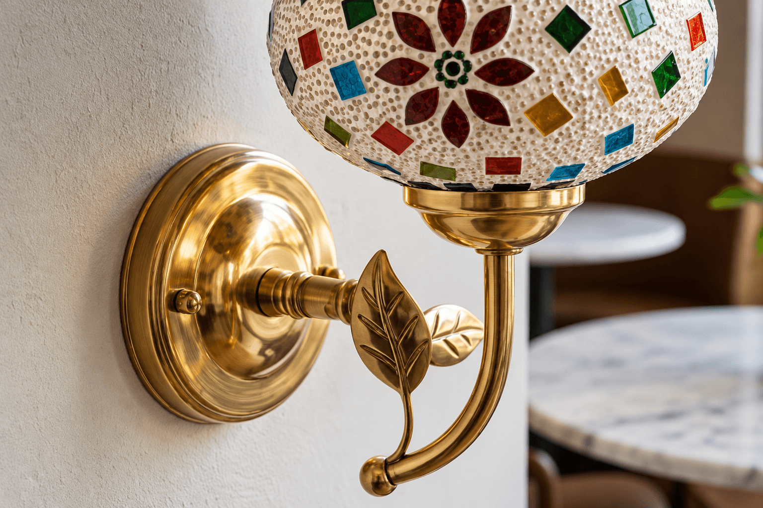 Handmade Mosaic Wall Lamp – Elegant Decorative Lighting