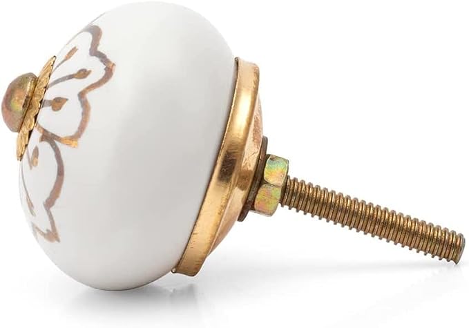 Design Ceramic Door Knobs — Golden · Multicolour