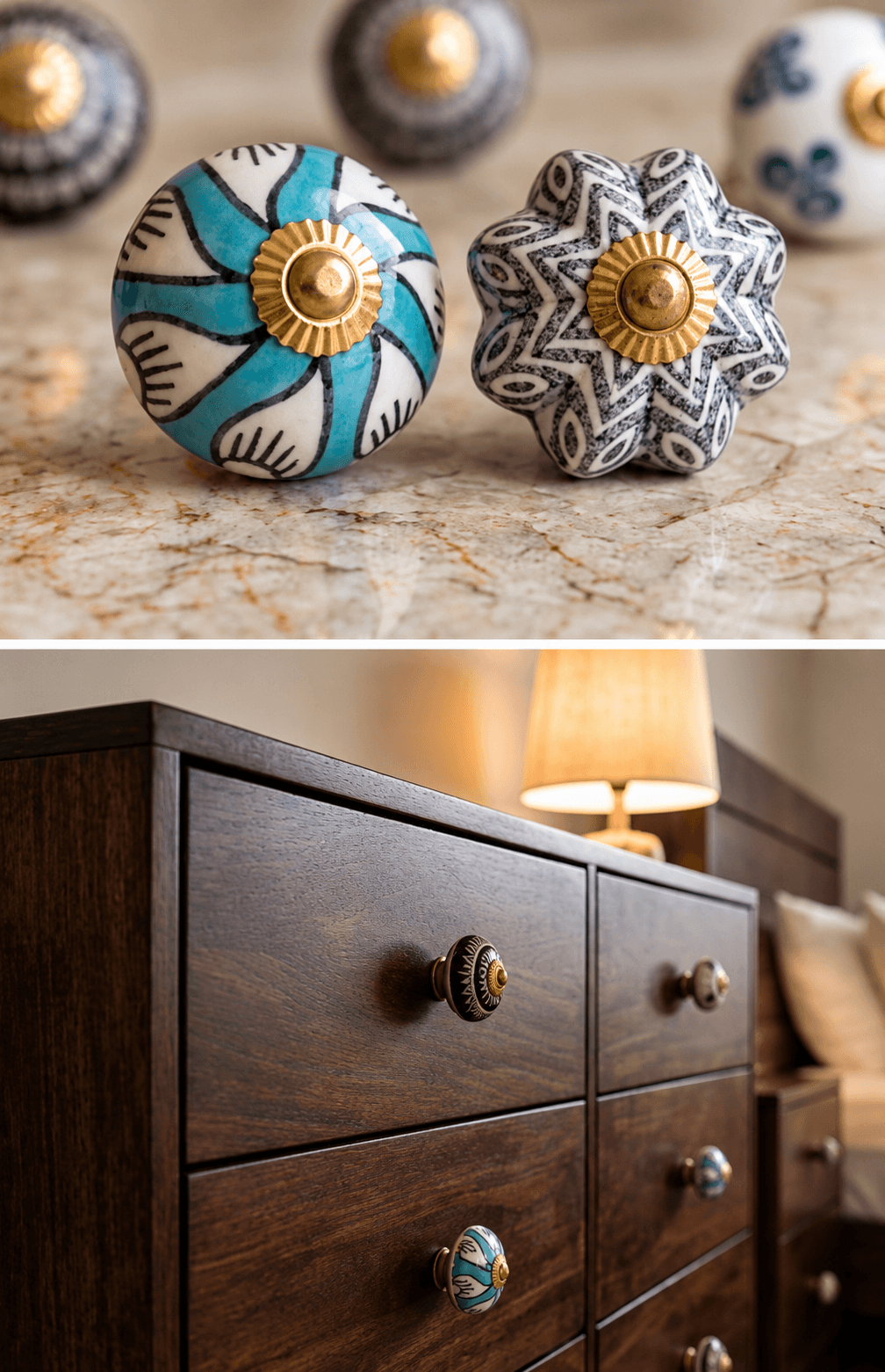 Design Ceramic Door Knobs — Regular · Multicolour